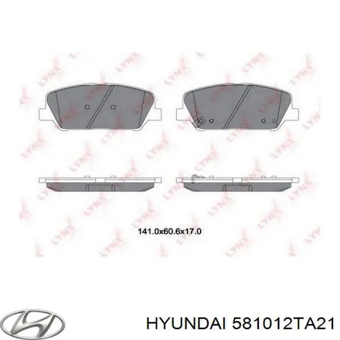 Гальмівні колодки Hyundai/Kia 581012TA21 ціна, від 24.70 USD