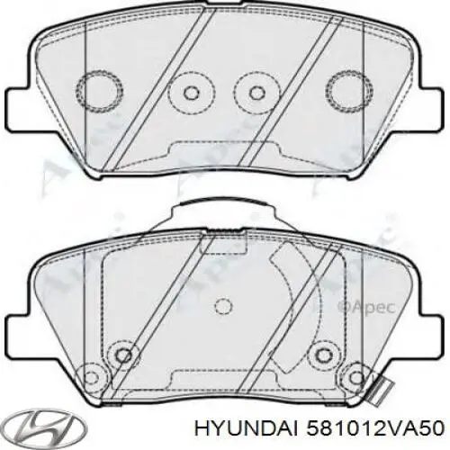 Купити 581012VA50 Hyundai/Kia Колодки гальмівні передні, дискові