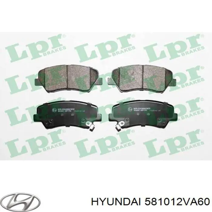 Гальмівні колодки Hyundai/Kia 581012VA60 ціна, від 26.64 USD
