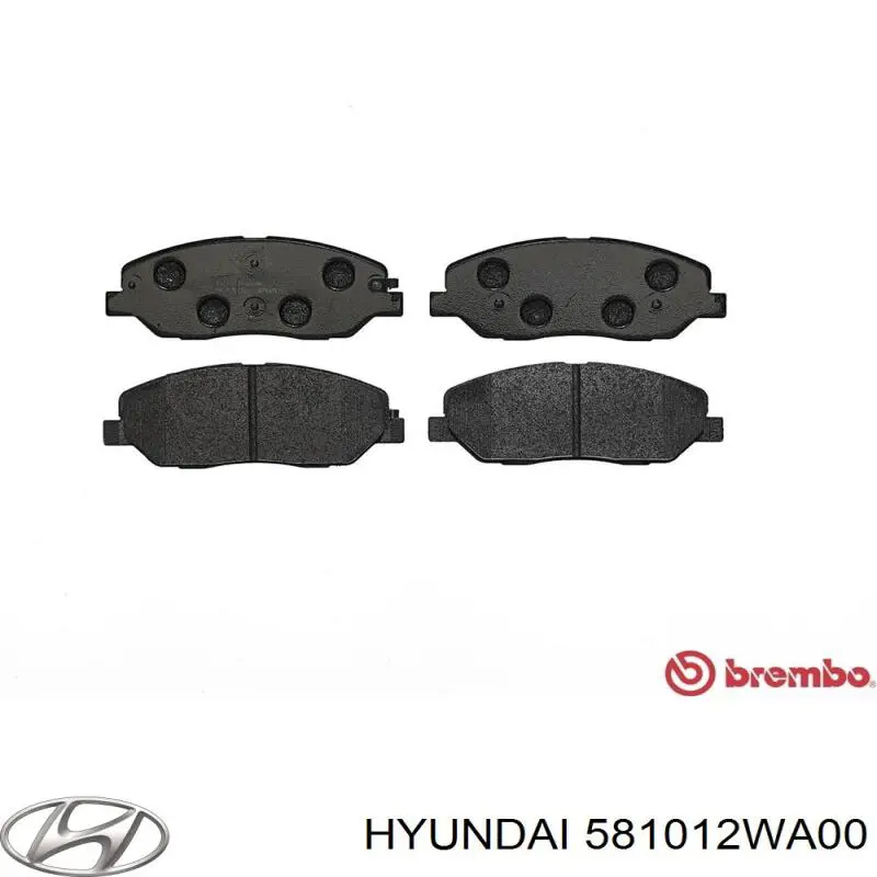 Купити 581012WA00 Hyundai/Kia Колодки гальмівні передні, дискові