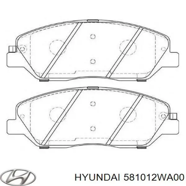 Передні тормозні колодки 581012WA00 Hyundai/Kia
