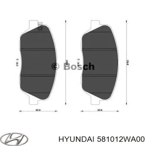 Гальмівні колодки Hyundai/Kia 581012WA00 ціна, від 26.84 USD