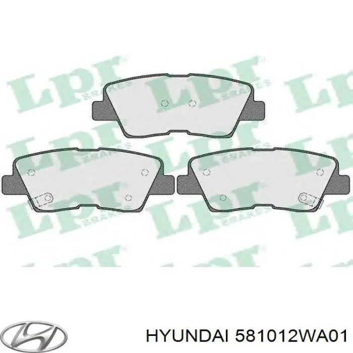 Купити 581012WA01 Hyundai/Kia Колодки гальмівні передні, дискові