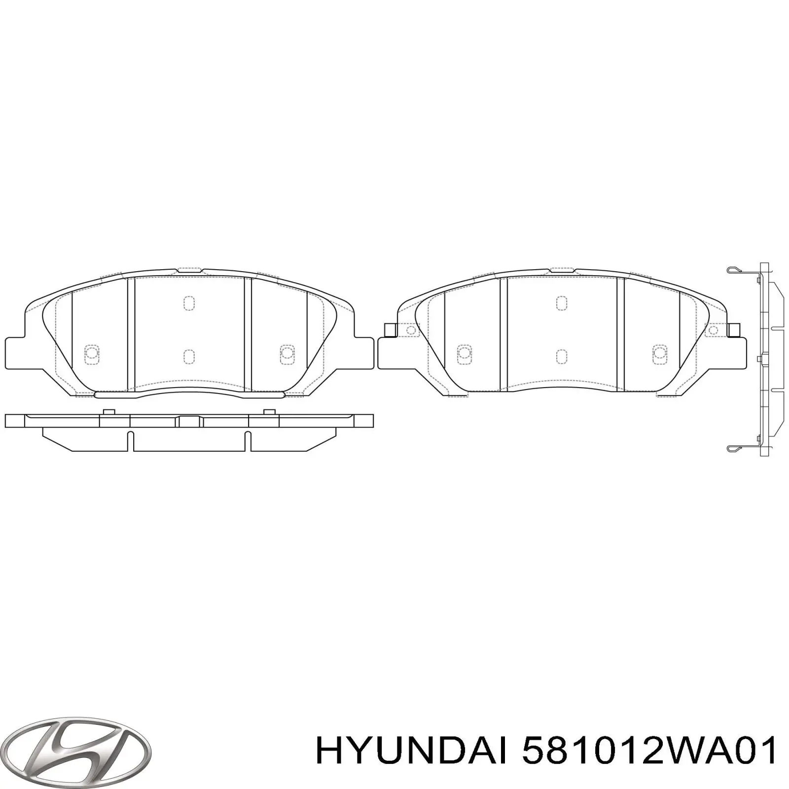 Передні тормозні колодки 581012WA01 Hyundai/Kia