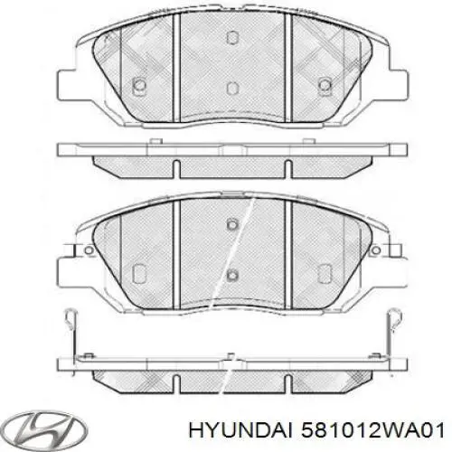 Тормозні колодки Hyundai/Kia 581012WA01
