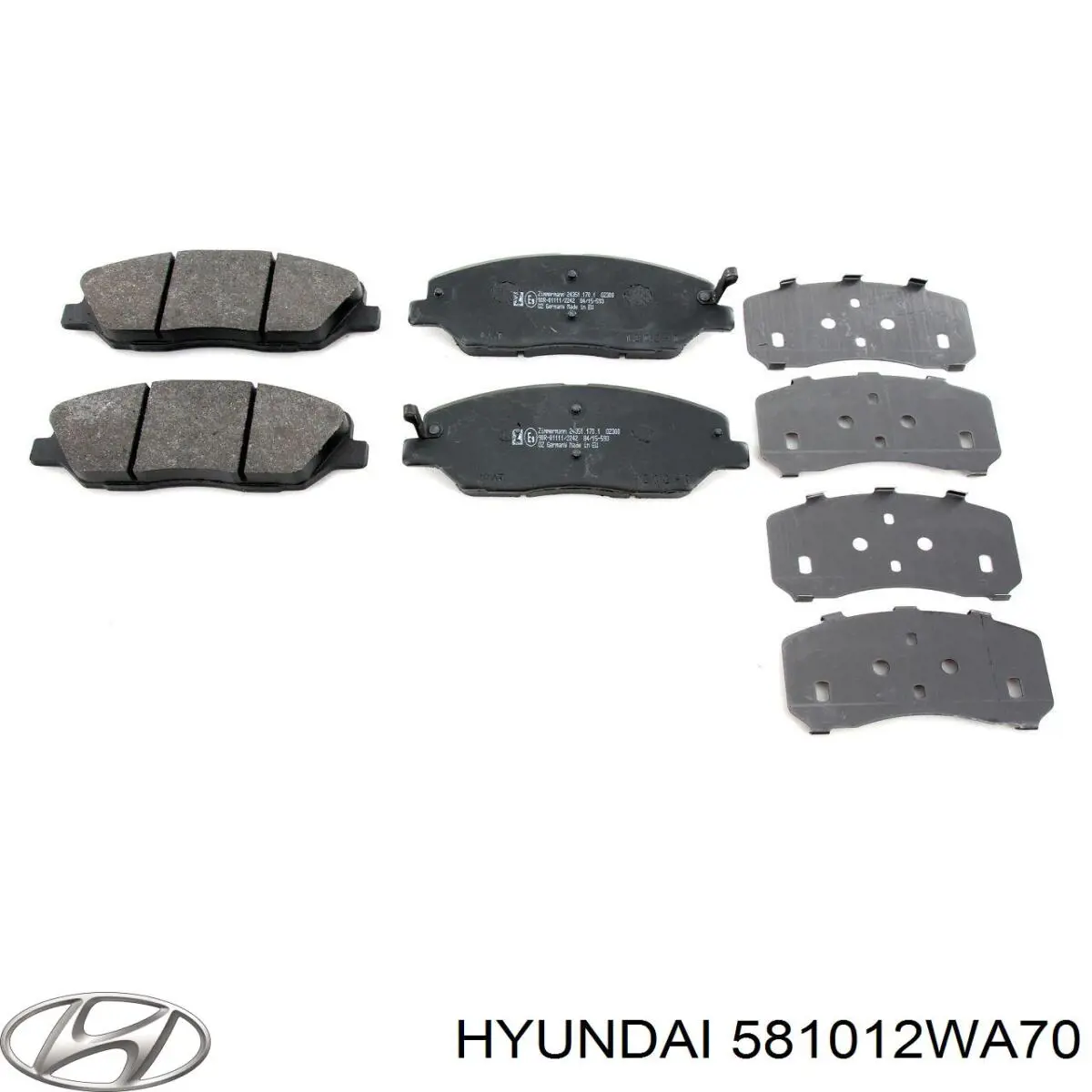 Передні тормозні колодки 581012WA70 Hyundai/Kia