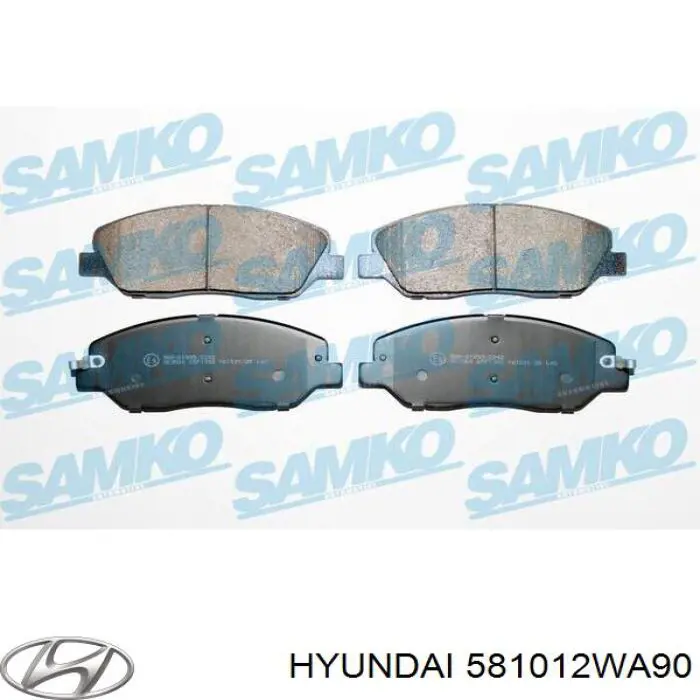 Купити 581012WA90 Hyundai/Kia Колодки гальмівні передні, дискові