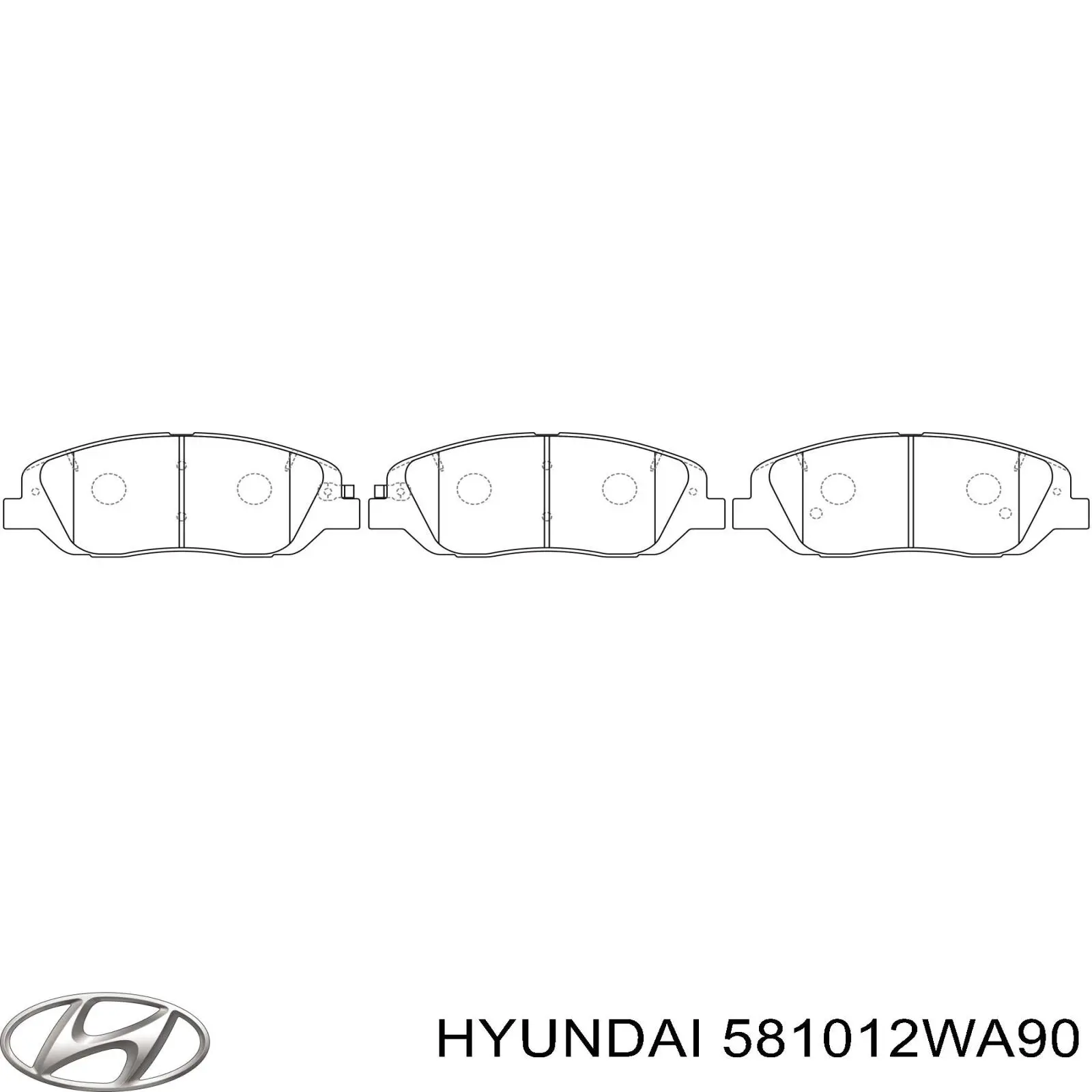 Передні тормозні колодки 581012WA90 Hyundai/Kia