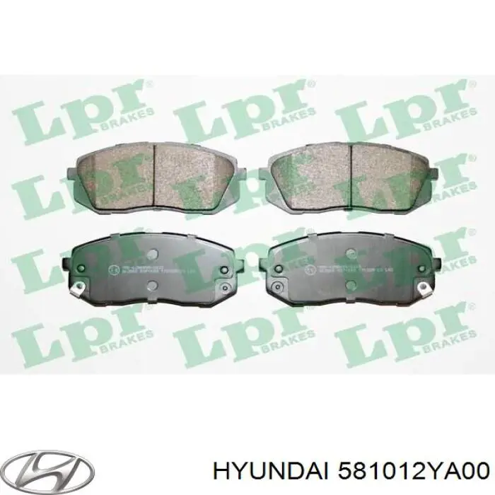 Купити 581012YA00 Hyundai/Kia Колодки гальмівні передні, дискові