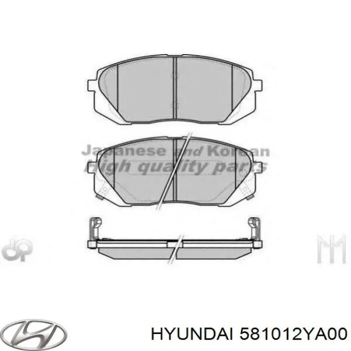 Колодки гальмівні передні, дискові 581012YA00 Hyundai/Kia