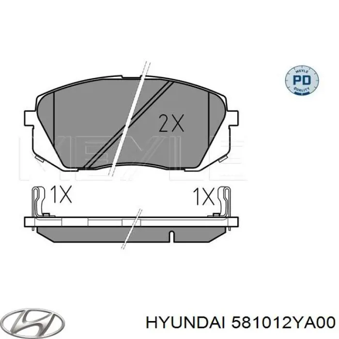 Тормозні колодки Hyundai/Kia 581012YA00