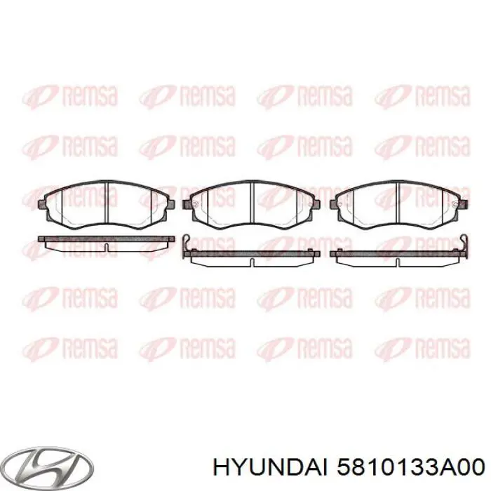 5810133A00 Hyundai/Kia колодки гальмівні передні, дискові