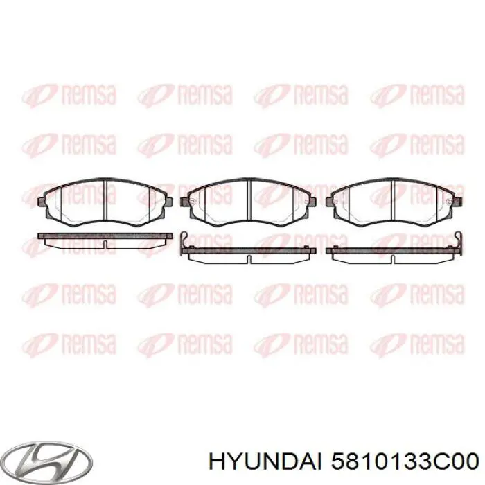 5810133C00 Hyundai/Kia колодки гальмівні передні, дискові