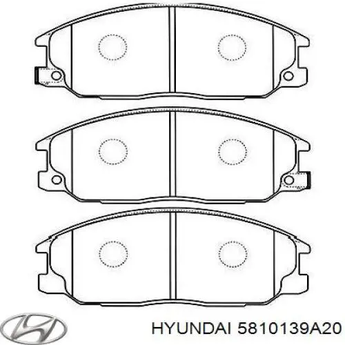 Купити 5810139A20 Hyundai/Kia Колодки гальмівні передні, дискові