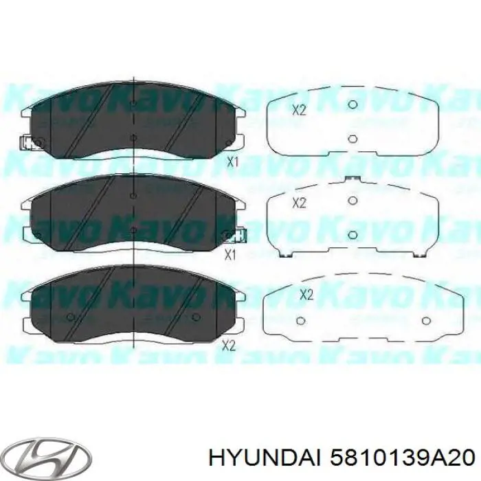 Передні тормозні колодки 5810139A20 Hyundai/Kia