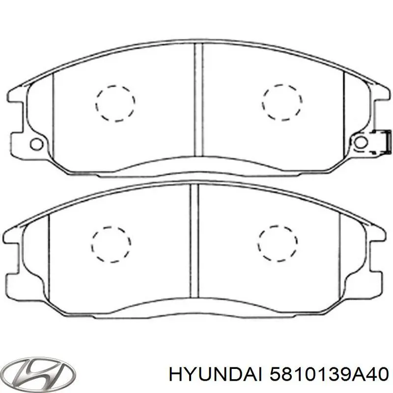 Купити 5810139A40 Hyundai/Kia Колодки гальмівні передні, дискові