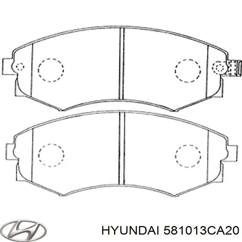 Передні тормозні колодки 581013CA20 Hyundai/Kia