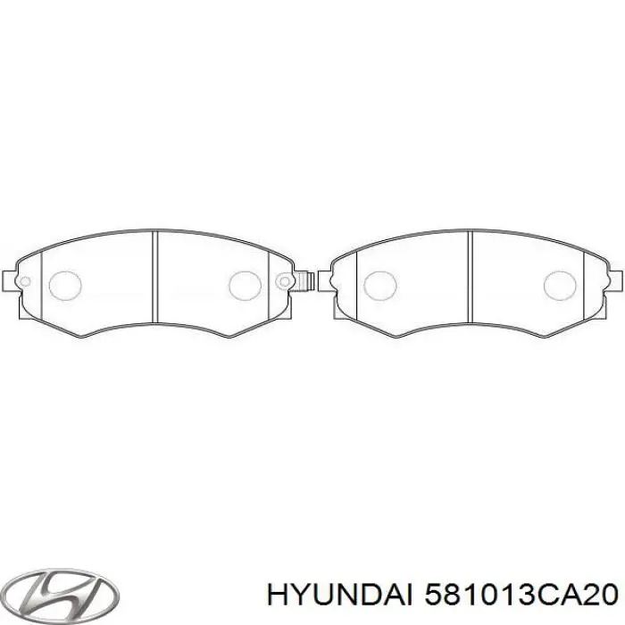 Купити 581013CA20 Hyundai/Kia Колодки гальмівні передні, дискові