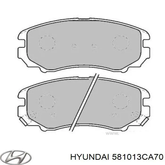 Передні тормозні колодки 581013CA70 Hyundai/Kia