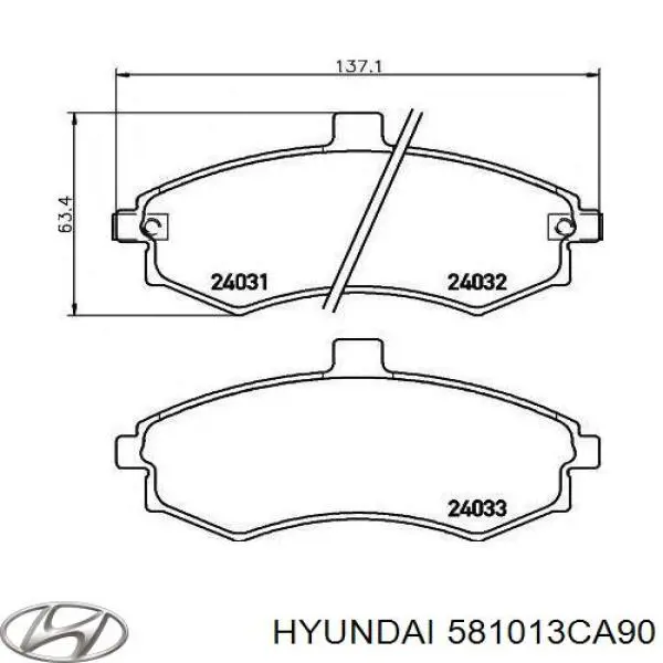Гальмівні колодки Hyundai/Kia 581013CA90 ціна, від 17.77 USD