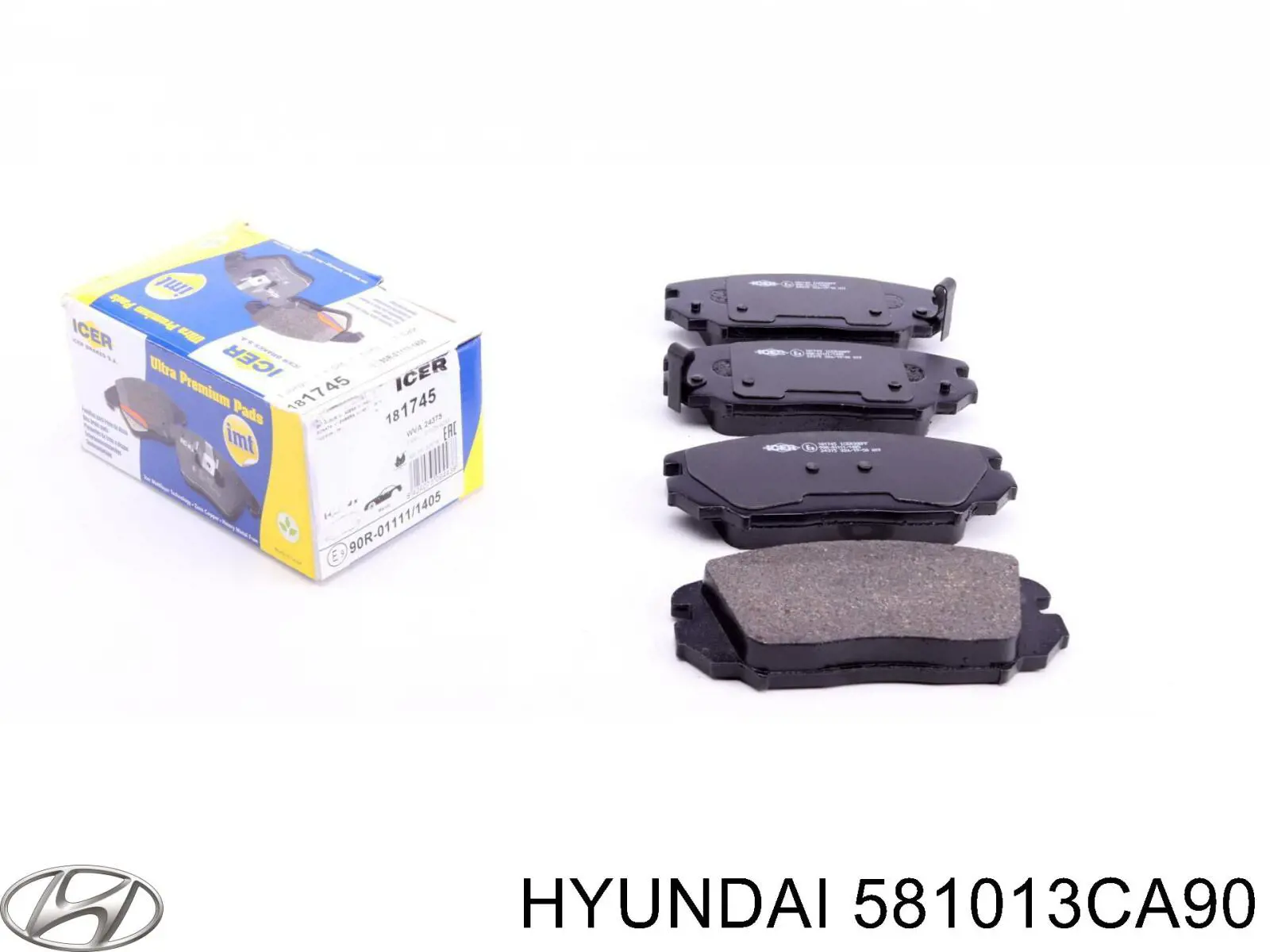 Купити 581013CA90 Hyundai/Kia Колодки гальмівні передні, дискові