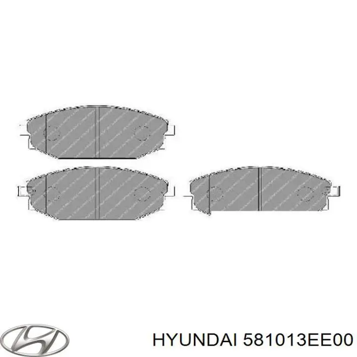 Купити 581013EE00 Hyundai/Kia Колодки гальмівні передні, дискові
