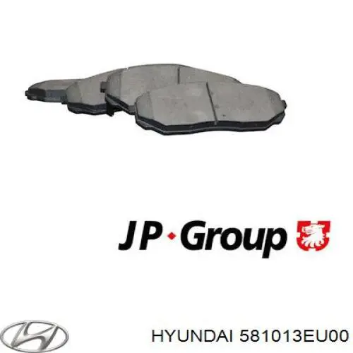 Купити 581013EU00 Hyundai/Kia Колодки гальмівні передні, дискові
