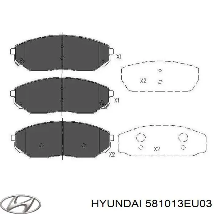 Гальмівні колодки Hyundai/Kia 581013EU03 ціна, від 25.39 USD