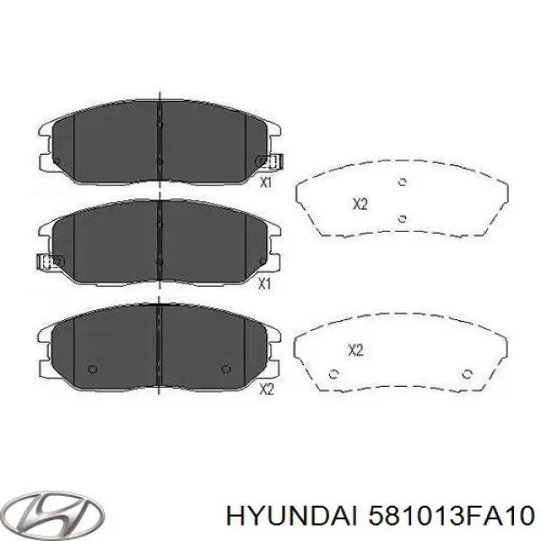 Передні тормозні колодки 581013FA10 Hyundai/Kia