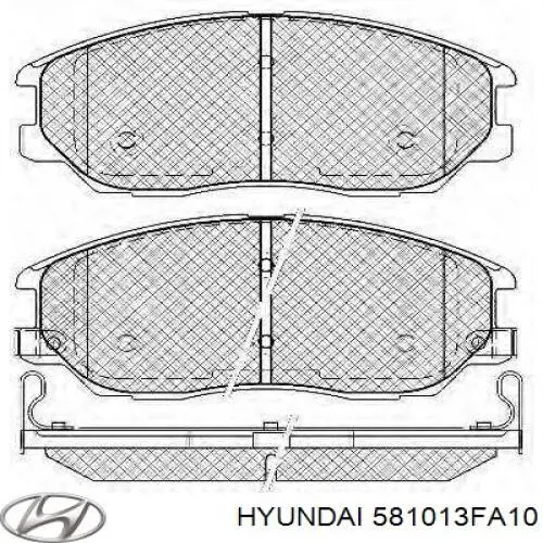 581013FA10 Hyundai/Kia Передні гальмівні колодки