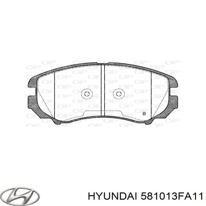 Передні тормозні колодки 581013FA11 Hyundai/Kia