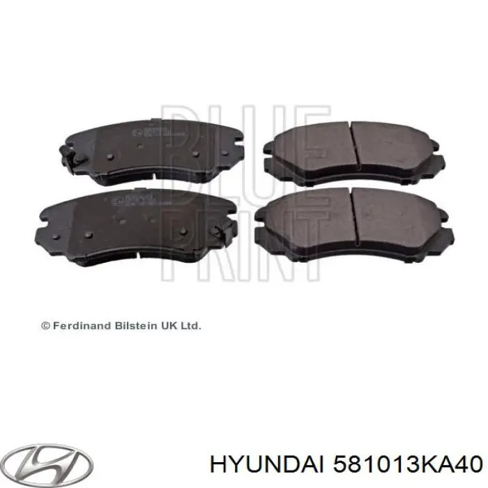 581013KA40 Hyundai/Kia колодки гальмівні передні, дискові