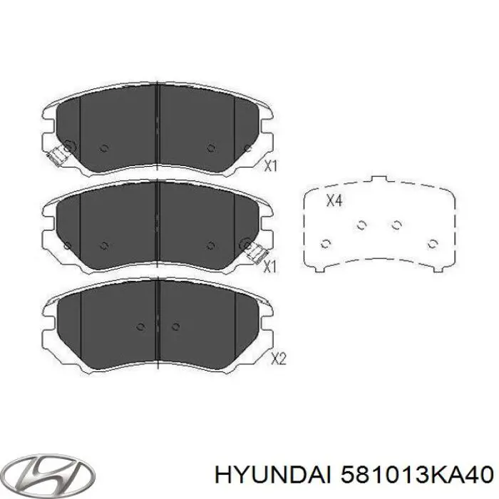 Гальмівні колодки Hyundai/Kia 581013KA40 ціна, від 19.75 USD