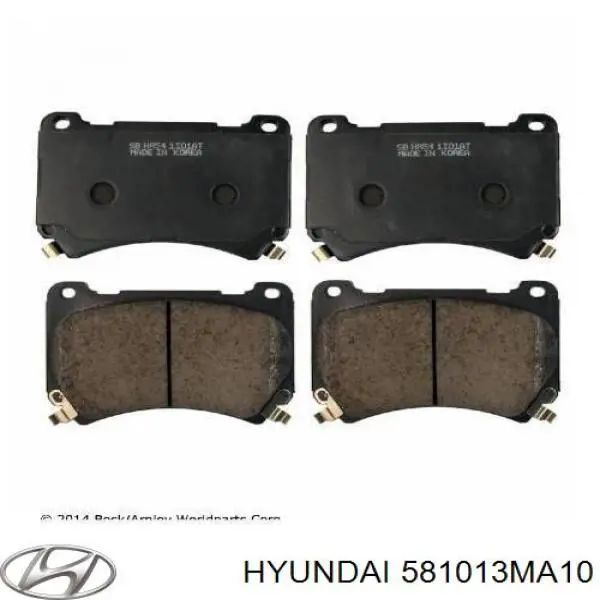 581013NA01 Hyundai/Kia колодки гальмівні передні, дискові