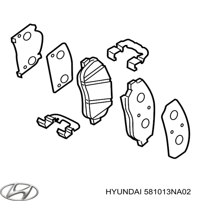 581013NA02 Hyundai/Kia Передні гальмівні колодки