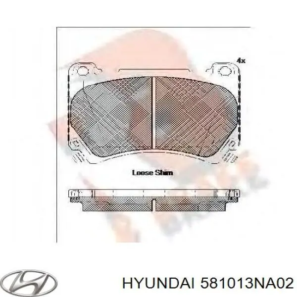 Передні тормозні колодки 581013NA02 Hyundai/Kia