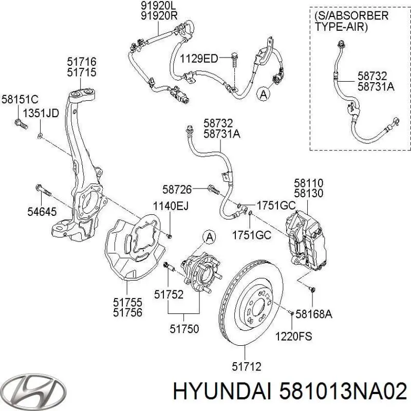 Гальмівні колодки Hyundai/Kia 581013NA02 ціна, від 30.36 USD