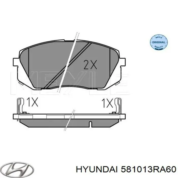 Передні тормозні колодки 581013RA60 Hyundai/Kia