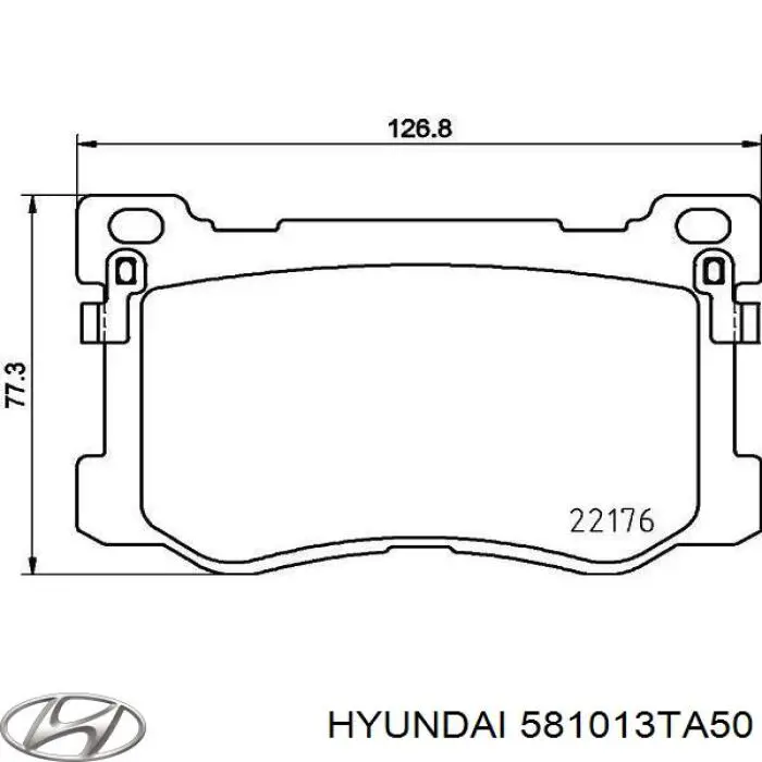 Купити 581013TA50 Hyundai/Kia Колодки гальмівні передні, дискові