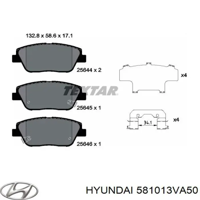 Тормозні колодки Hyundai/Kia 581013VA50