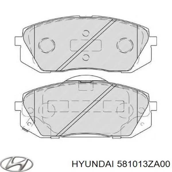 Колодки гальмівні передні, дискові 581013ZA00 Hyundai/Kia