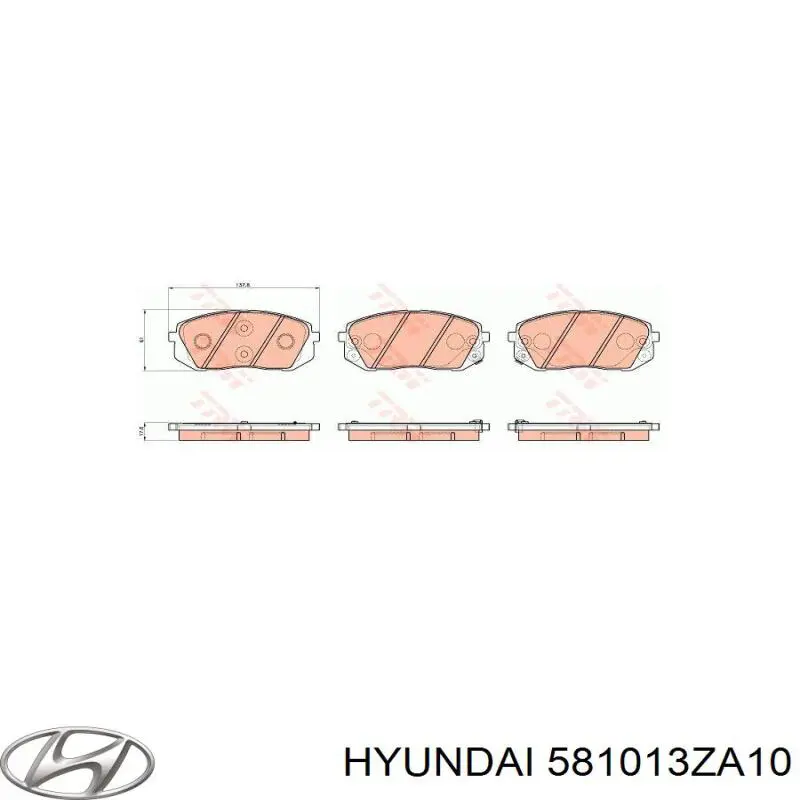 Передні тормозні колодки 581013ZA10 Hyundai/Kia