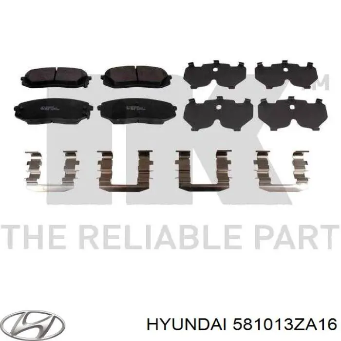 Тормозні колодки Hyundai/Kia 581013ZA16