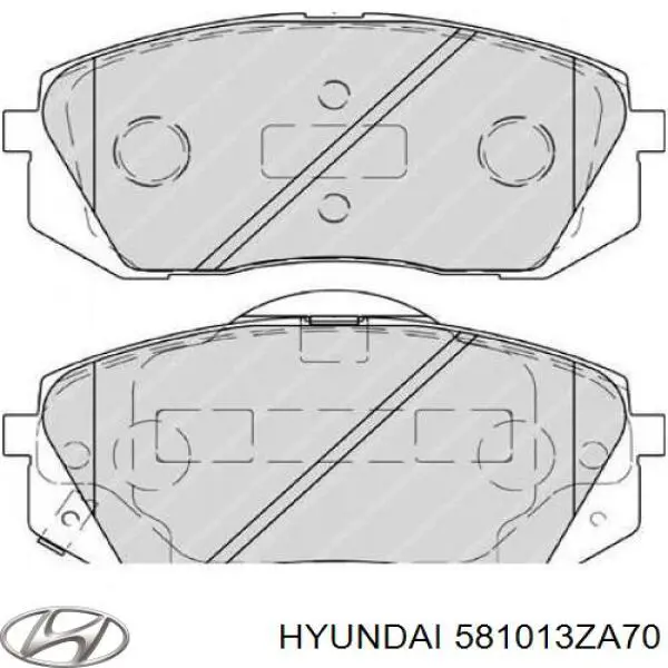 581013ZA70 Hyundai/Kia Передні гальмівні колодки