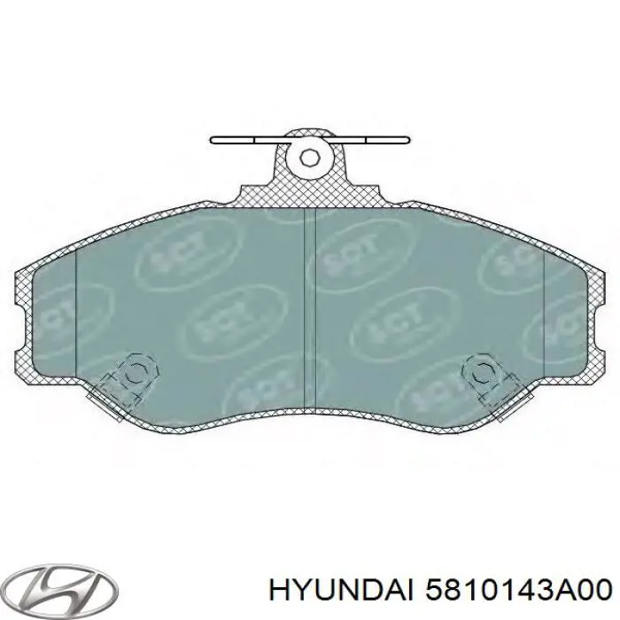 Передні тормозні колодки 5810143A00 Hyundai/Kia