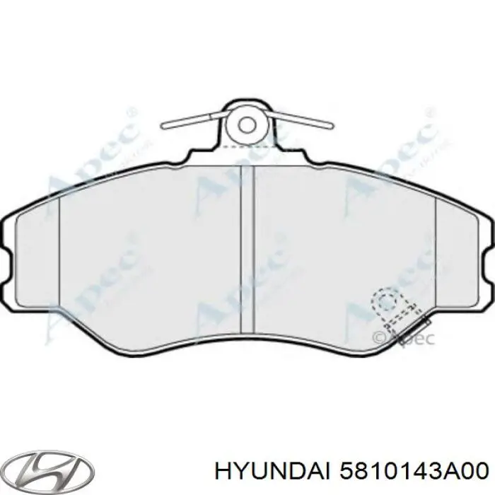 Колодки гальмівні передні, дискові 5810143A00 Hyundai/Kia