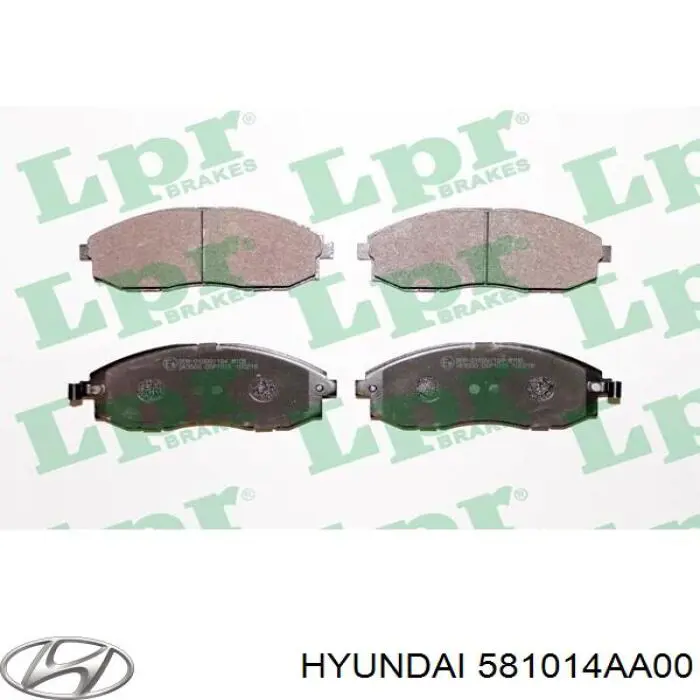 581014AA00 Hyundai/Kia Передні гальмівні колодки