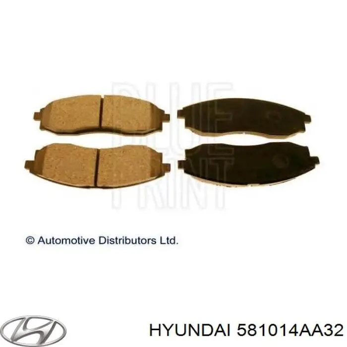 Купити 581014AA32 Hyundai/Kia Колодки гальмівні передні, дискові