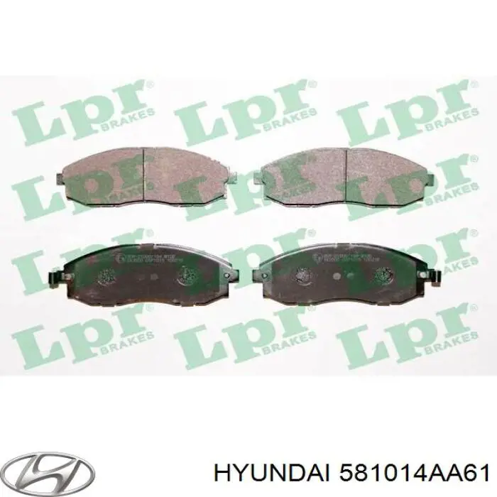Купити 581014AA61 Hyundai/Kia Колодки гальмівні передні, дискові