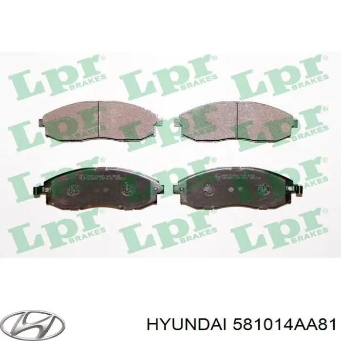 Передні тормозні колодки 581014AA81 Hyundai/Kia